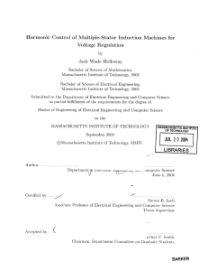 Harmonic  Control  of  Multiple-Stator  Induction ... Voltage  Regulation Jack  Wade  Holloway