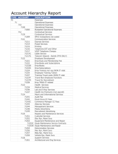 Account Hierarchy Report DESCRIPTION TYPE ACCOUNT