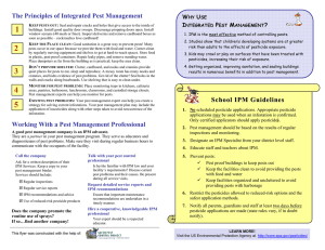 The Principles of Integrated Pest Management