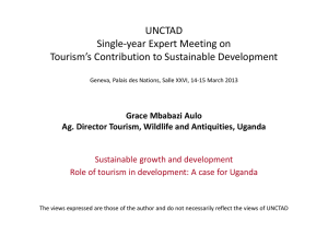UNCTAD Single-year Expert Meeting on Tourism’s Contribution to Sustainable Development