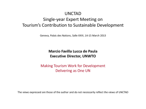 UNCTAD Single-year Expert Meeting on Tourism’s Contribution to Sustainable Development