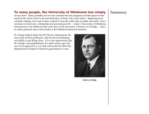 Summary To many people, the University of Oklahoma has simply
