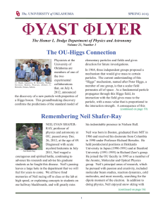 YAST The OU-Higgs Connection 2013