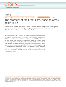 The exposure of the Great Barrier Reef to ocean acidiﬁcation ARTICLE