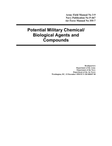 Potential Military Chemical/ Biological Agents and Compounds