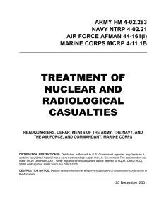 TREATMENT OF NUCLEAR AND RADIOLOGICAL CASUALTIES