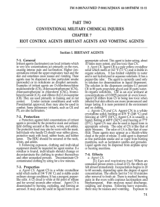 PART TWO CONVENTIONAL MILITARY CHEMICAL INJURIES CHAPTER 7