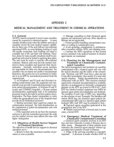 APPENDIX C MEDICAL MANAGEMENT AND TREATMENT IN CHEMICAL OPERATIONS