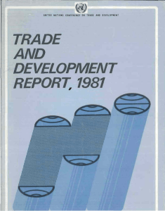 TRADE AND DEVELOPMENT REPORT 1981