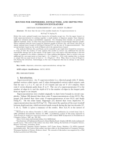 BOUNDS FOR DISPERSERS, EXTRACTORS, AND DEPTH-TWO SUPERCONCENTRATORS