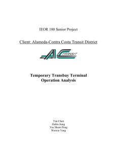 Client: Alameda-Contra Costa Transit District  Temporary Transbay Terminal Operation Analysis