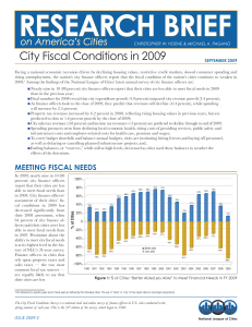 ReseaRch BRief City Fiscal Conditions in 2009 on America’s Cities