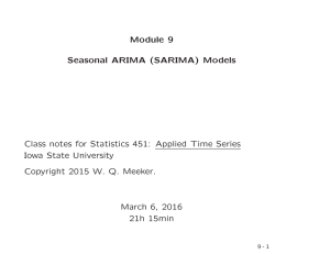 Module 9 Seasonal ARIMA (SARIMA) Models Iowa State University