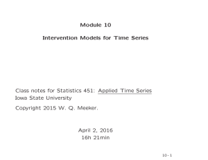 Module 10 Intervention Models for Time Series Iowa State University