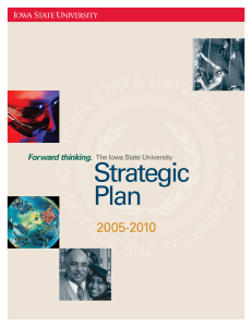 Strategic Plan 2005-2010 Forward thinking.