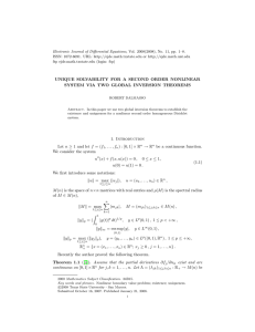 Electronic Journal of Differential Equations, Vol. 2008(2008), No. 11, pp.... ISSN: 1072-6691. URL:  or