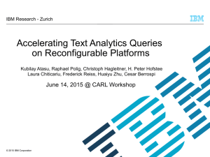 Accelerating Text Analytics Queries on Reconfigurable Platforms