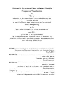 Discovering Structure of Data to Create Multiple Perspective Visualization Yao Li