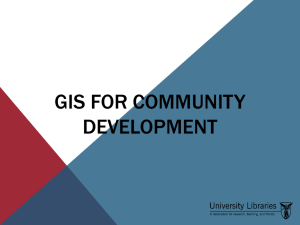 GIS FOR COMMUNITY DEVELOPMENT