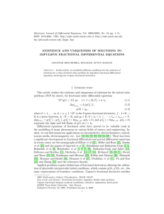 Electronic Journal of Differential Equations, Vol. 2009(2009), No. 10, pp.... ISSN: 1072-6691. URL:  or