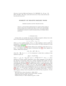 Electronic Journal of Differential Equations, Vol. 2009(2009), No. 158, pp.... ISSN: 1072-6691. URL:  or