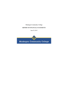 Muskegon Community College June 30, 2015 REPORT ON FINANCIAL STATEMENTS