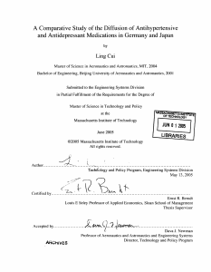 A Comparative Study of the Diffusion  of  Antihypertensive