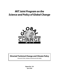 MIT Joint Program on the Science and Policy of Global Change