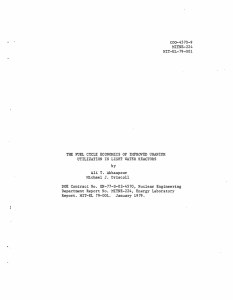 CO0-4570-9 MITNE-224 MIT-EL-79-001 THE FUEL CYCLE ECONOMICS OF  IMPROVED URANIUM