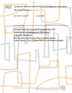 Using Task-Structured Probabilistic I/O Automata to Analyze an Oblivious Transfer Protocol