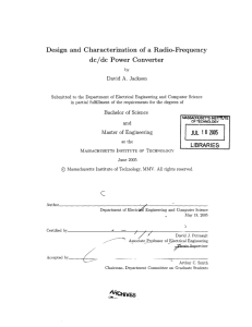 Design  and  Characterization of  a  Radio-Frequency A.