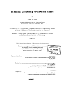 Indexical  Grounding  for a  Mobile  Robot
