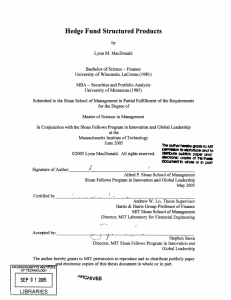 Hedge Fund Structured Products