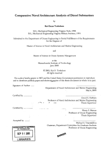 Comparative Naval  Architecture Analysis  of Diesel  Submarines