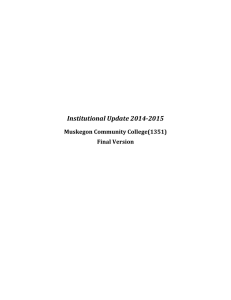 Institutional Update 2014-2015 Muskegon Community College(1351) Final Version