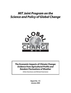 MIT Joint Program on the Science and Policy of Global Change