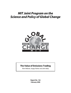 MIT Joint Program on the Science and Policy of Global Change