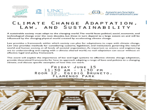 Climate Change Adaptation, Law, and Sustainability