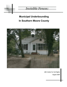 Invisible Fences: Municipal Underbounding In Southern Moore County