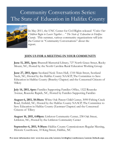 Community Conversations Series: The State of  Education in Halifax County