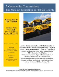 A Community Conversation: The State of  Education in Halifax County