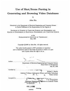 Use  of  Shot/Scene  Parsing  in