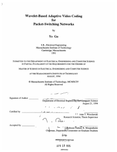 for Wavelet-Based  Adaptive  Video  Coding Packet-Switching  Networks