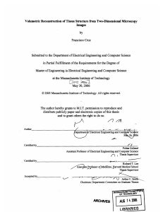 Volumetric  Reconstruction  of Tissue  Structure from Two-Dimensional ... Images by Francisco  Cruz