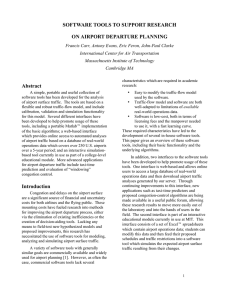 SOFTWARE TOOLS TO SUPPORT RESEARCH ON AIRPORT DEPARTURE PLANNING