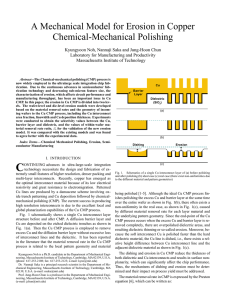 A Mechanical Model for Erosion in Copper Chemical-Mechanical Polishing