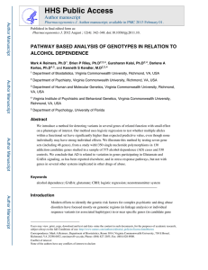 HHS Public Access PATHWAY BASED ANALYSIS OF GENOTYPES IN RELATION TO