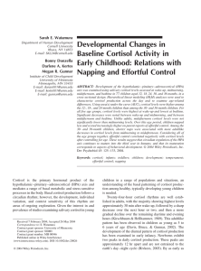 Developmental Changes in Baseline Cortisol Activity in Early Childhood: Relations with