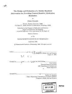 The  Design  and  Evaluation  of ... Intervention  for  Providing  Context-Sensitive  Medication