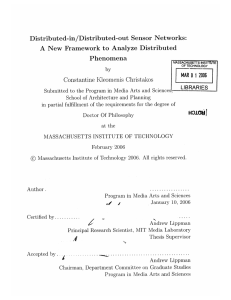 Distributed-in/Distributed-out Sensor  Networks: Phenomena Constantine  Kleomenis  Christakos